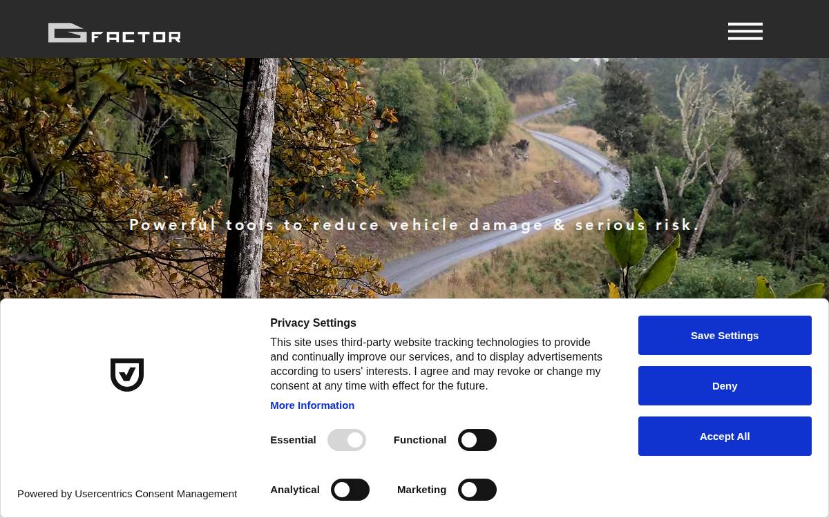 Gfactor website preview