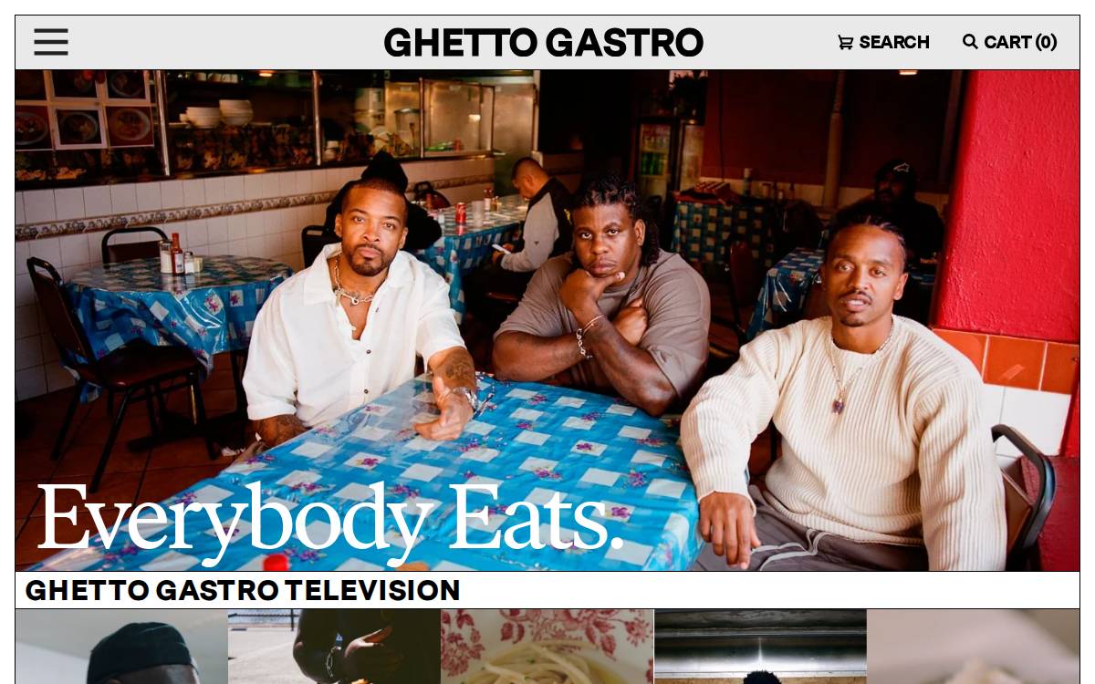 Ghetto Gastro website preview