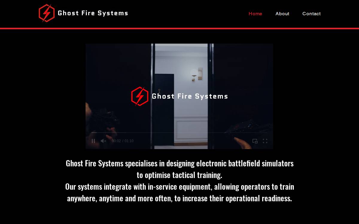 Ghost Fire Systems website preview