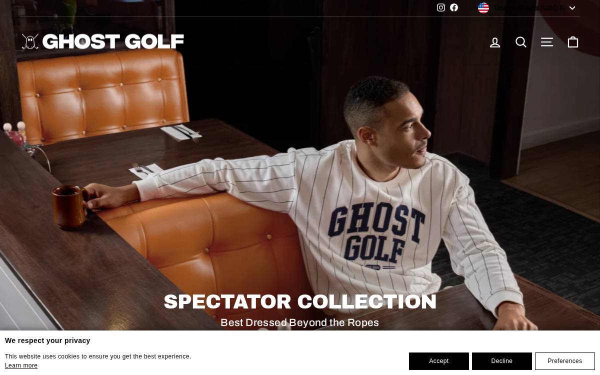 Ghost Golf website preview