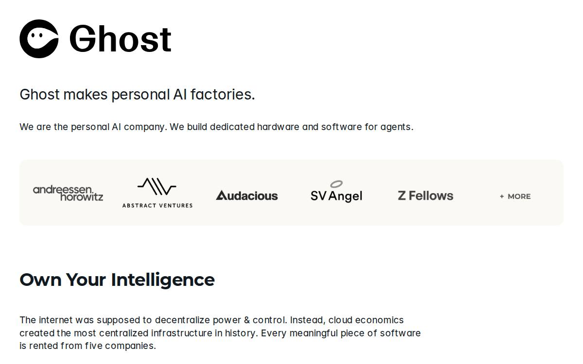 Ghost website preview