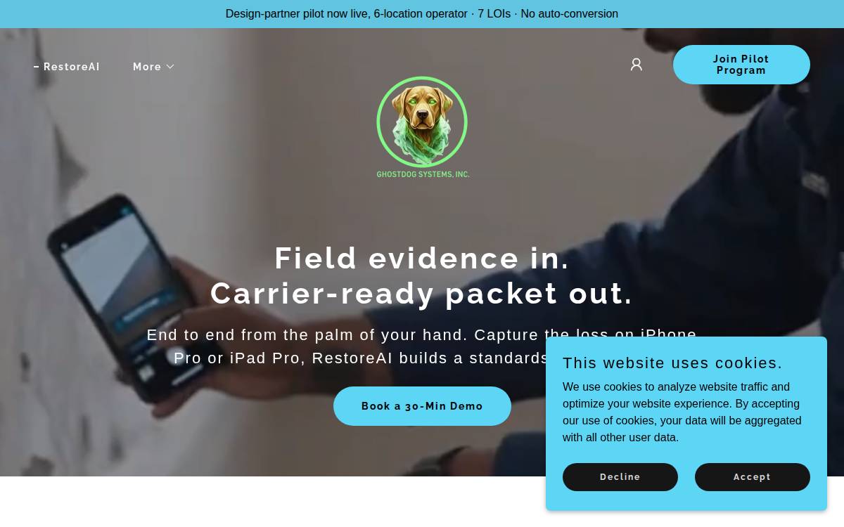 Ghostdog website preview