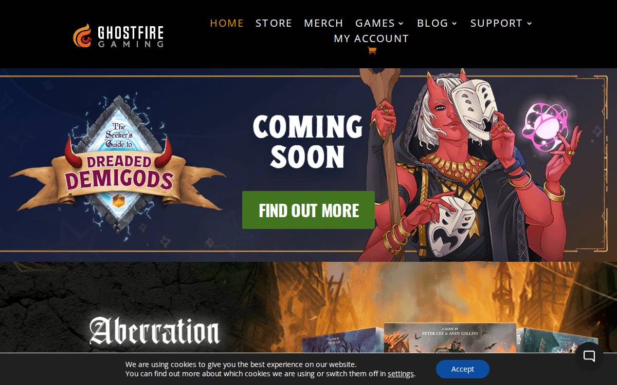 GhostFire website preview