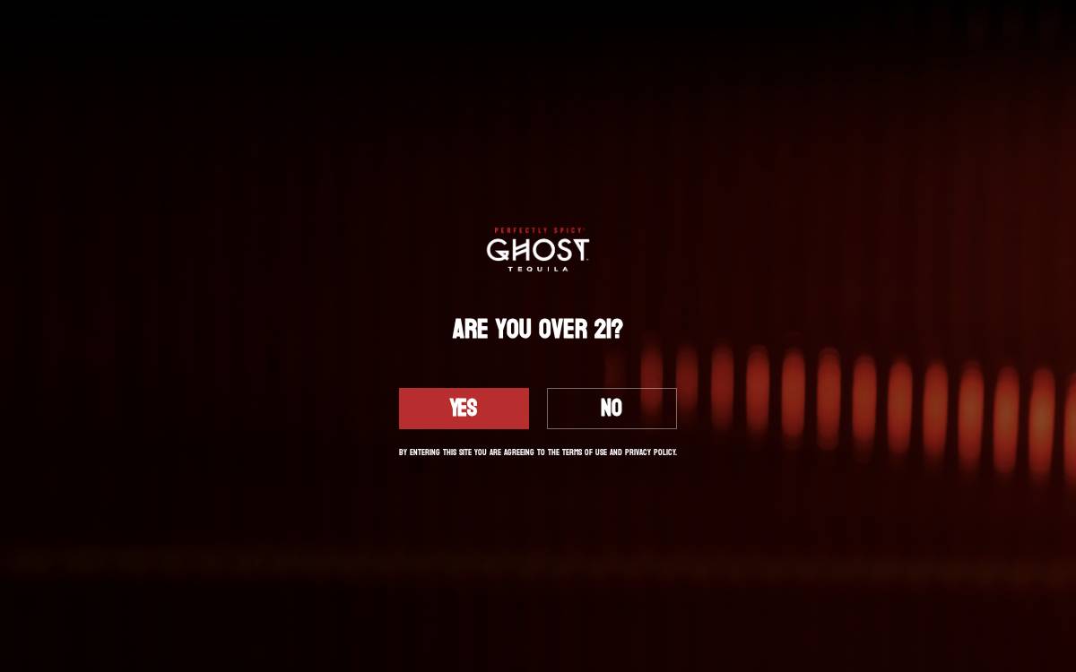 Ghost Tequila website preview