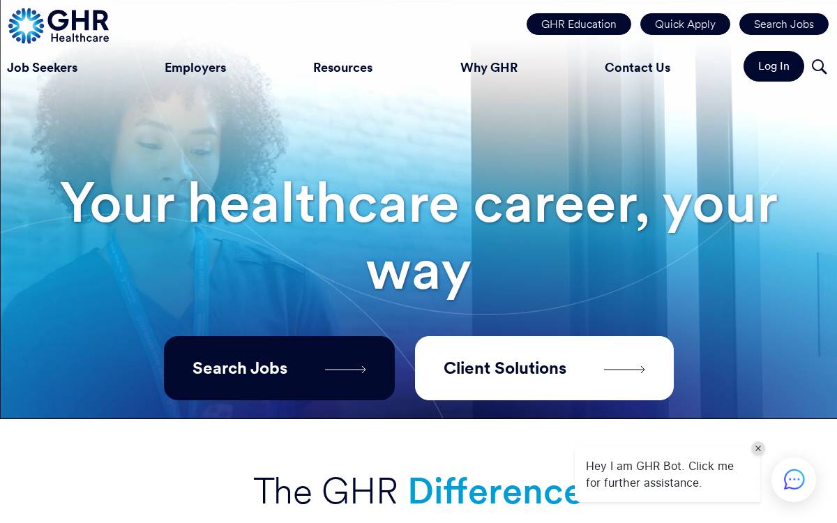 GHR Healthcare website preview