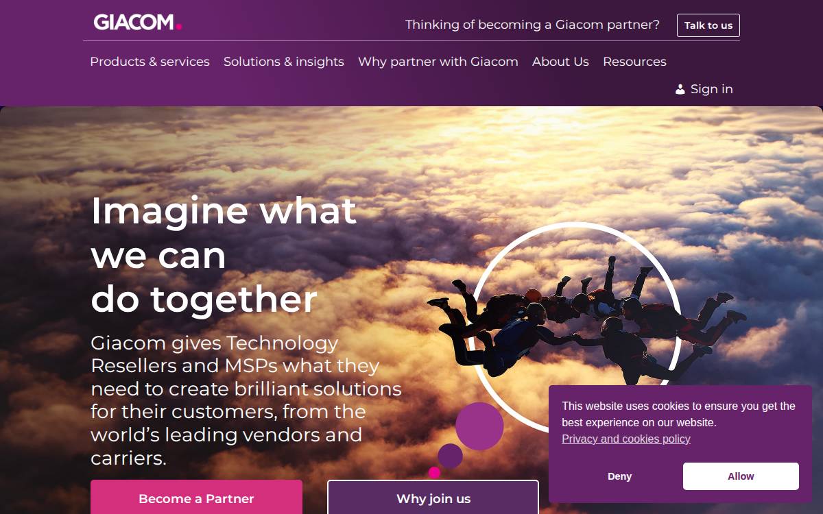 Giacom website preview