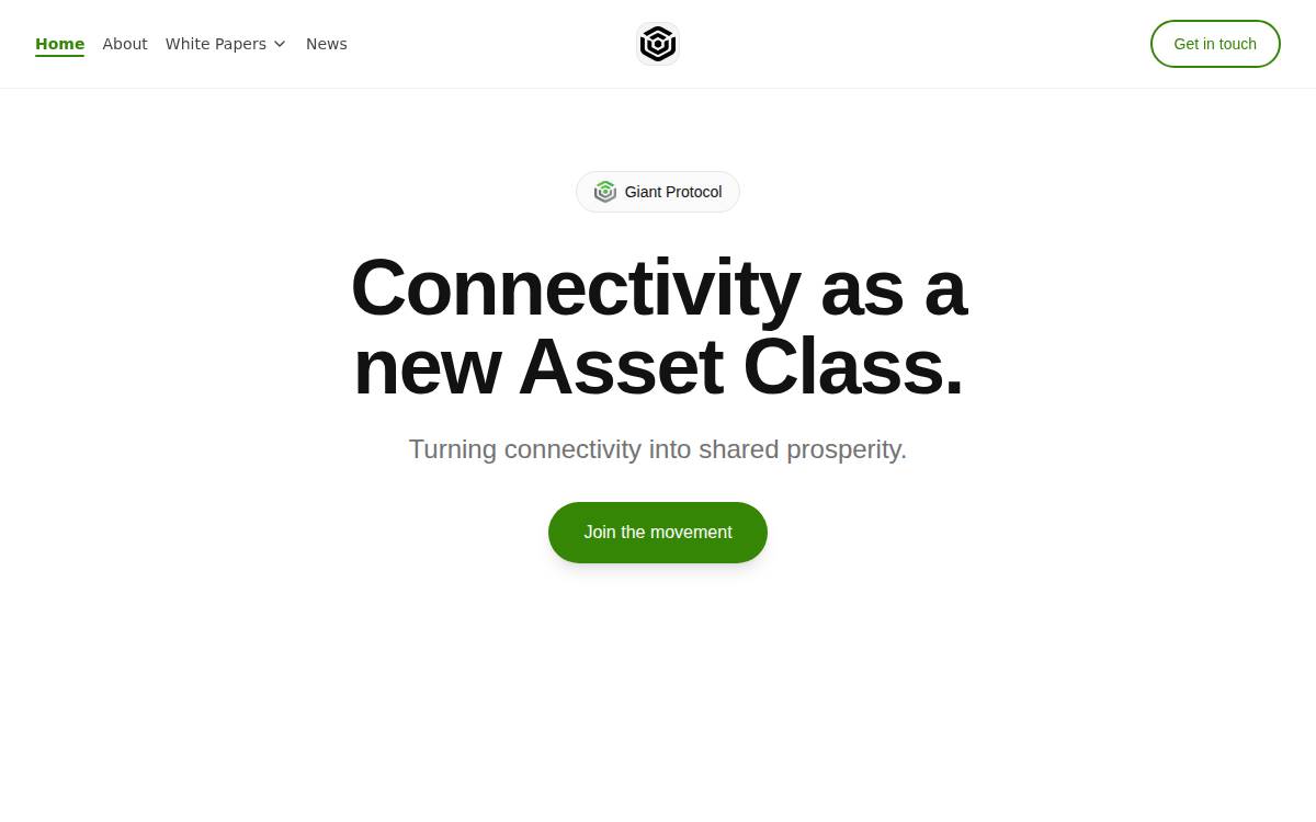 Giantprotocol website preview