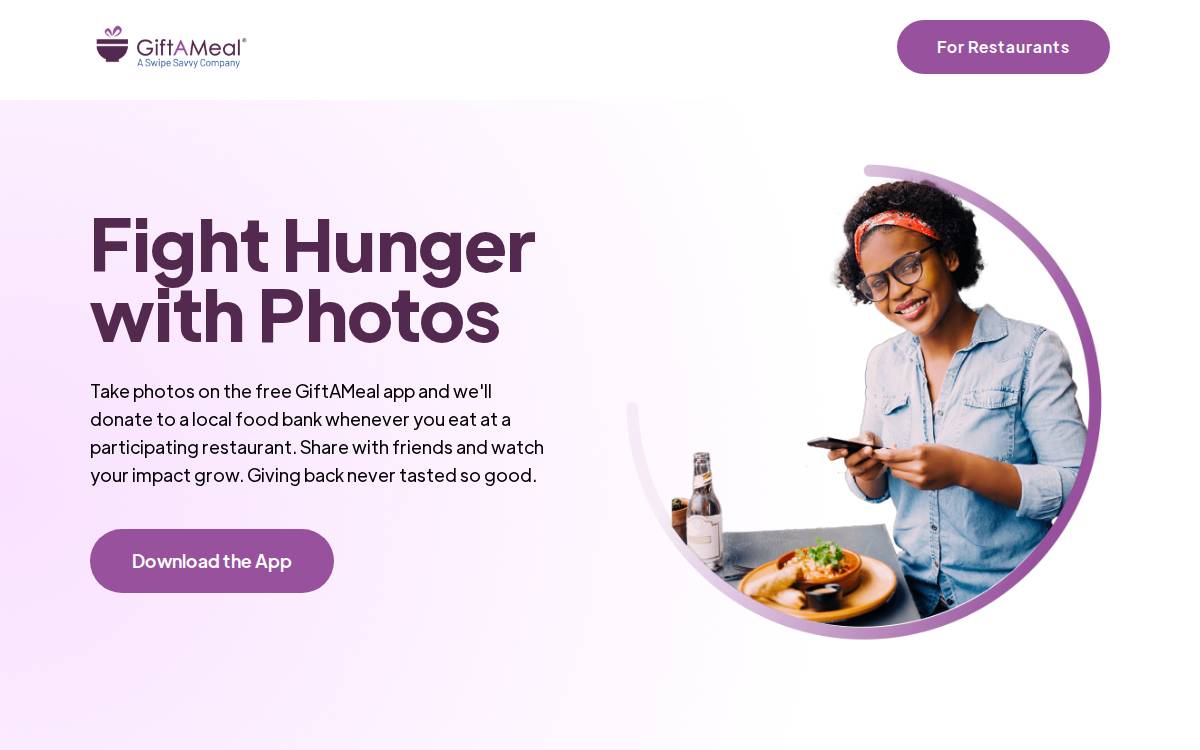 GiftAMeal website preview