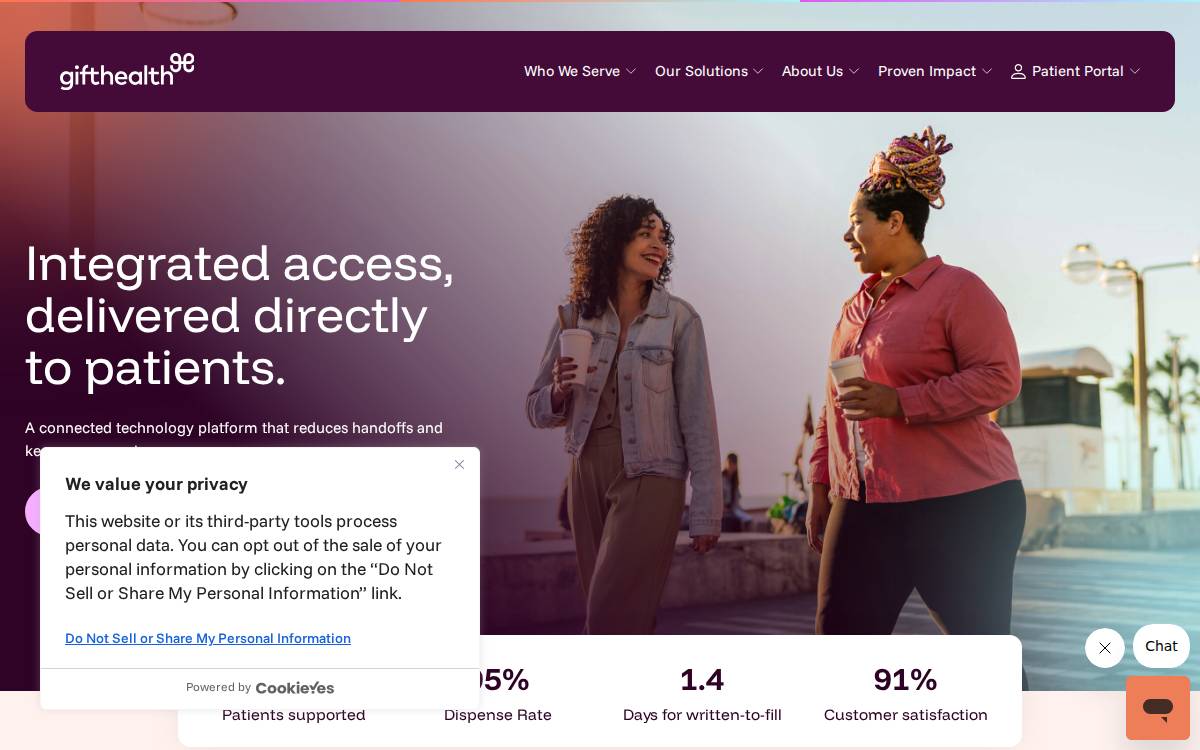 GIFTHEALTH Startup website preview