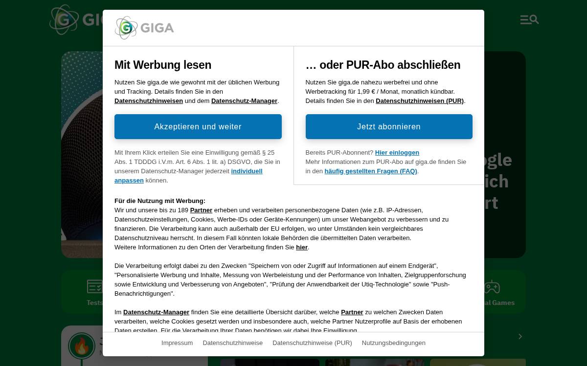 Giga website preview