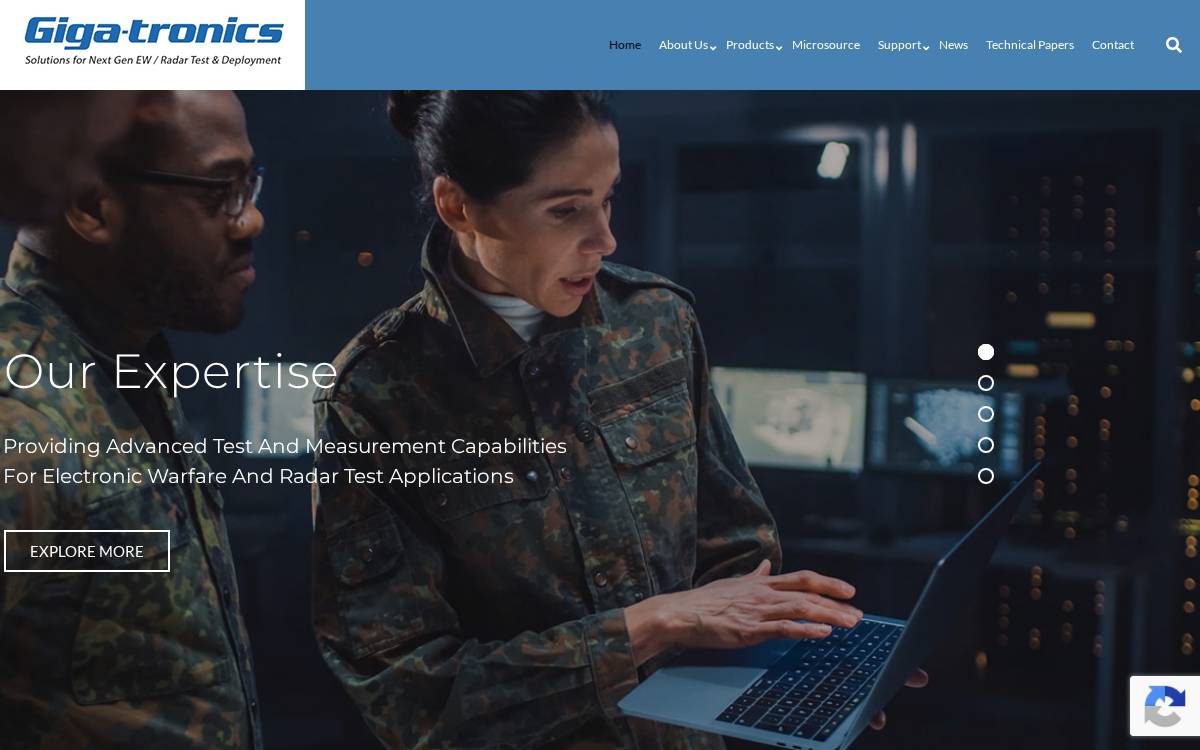 Giga Tronics website preview
