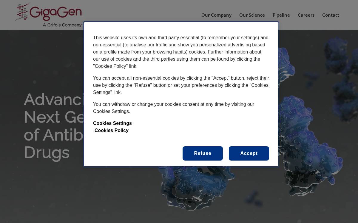 GigaGen website preview
