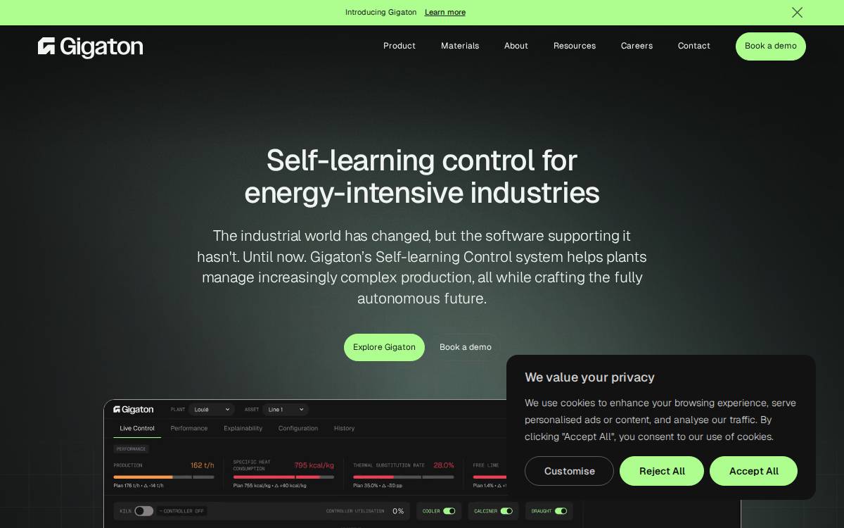 Gigaton website preview