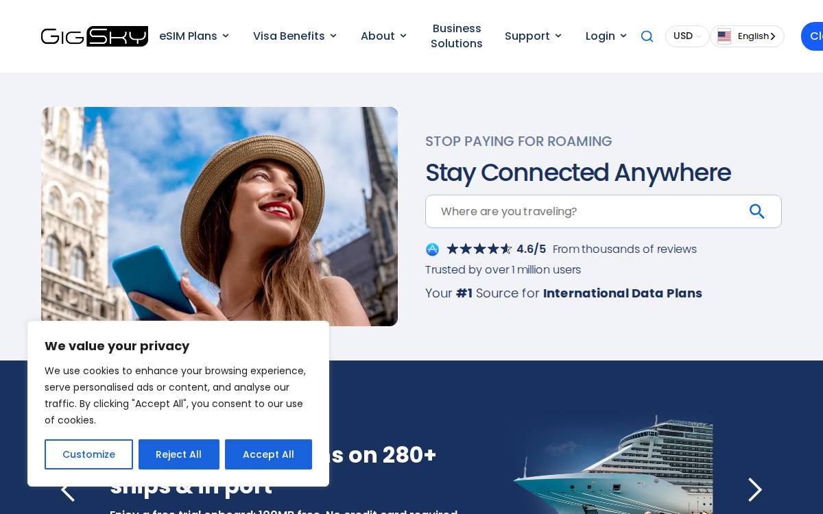 GigSky website preview