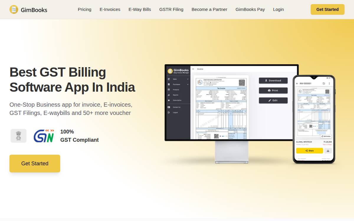 GimBooks website preview