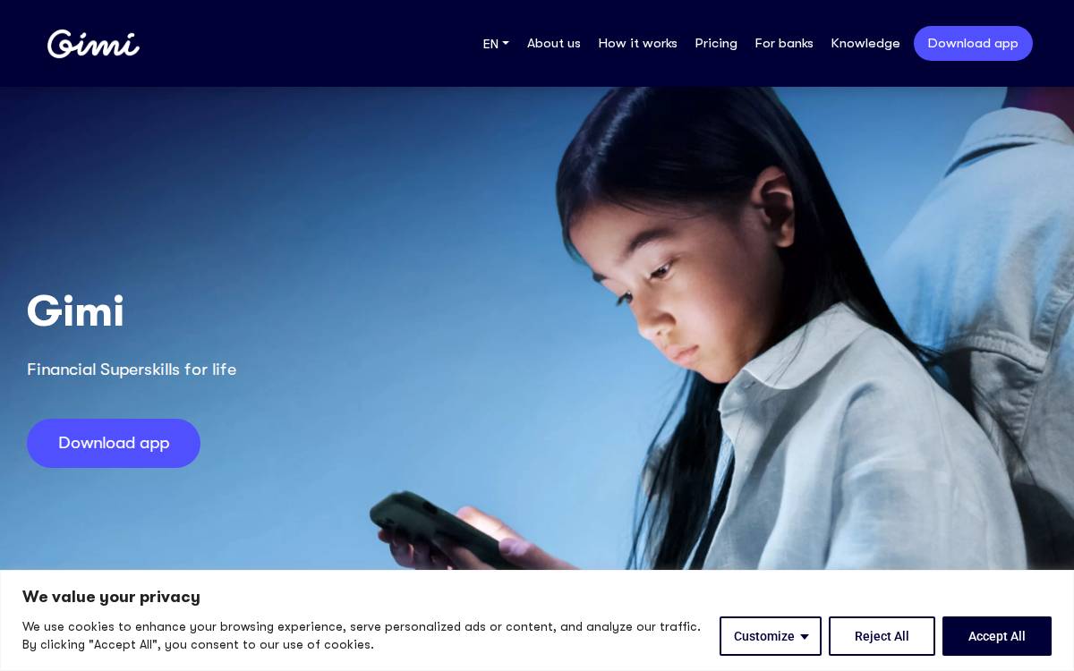 Gimi website preview