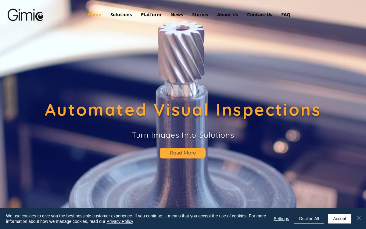Gimic website preview