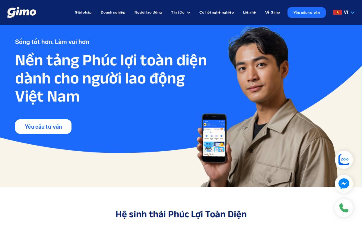 GIMO website preview