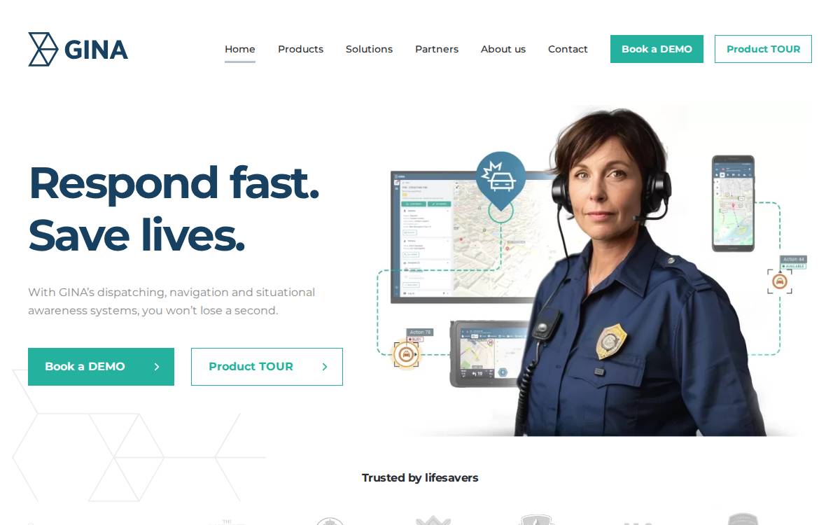 Gina website preview