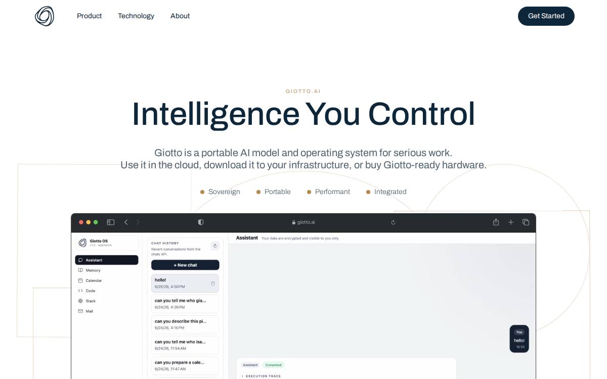 Giotto website preview
