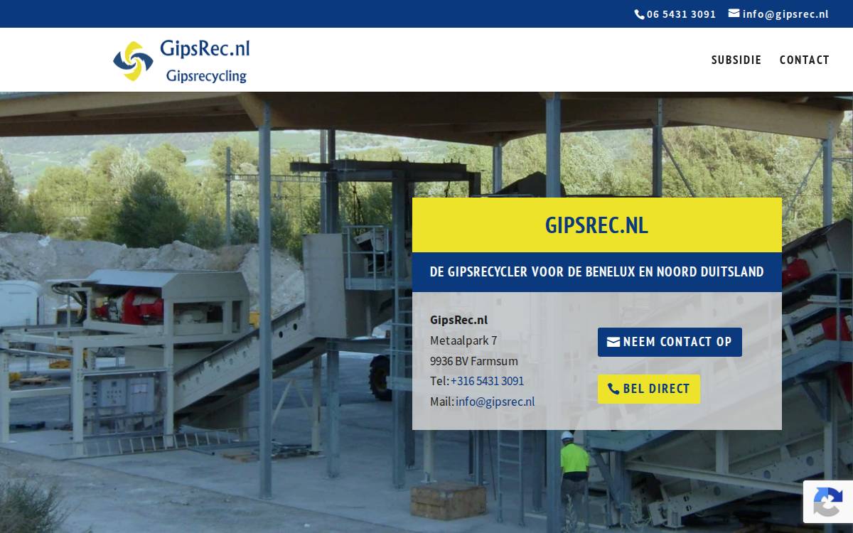 GipsRec website preview