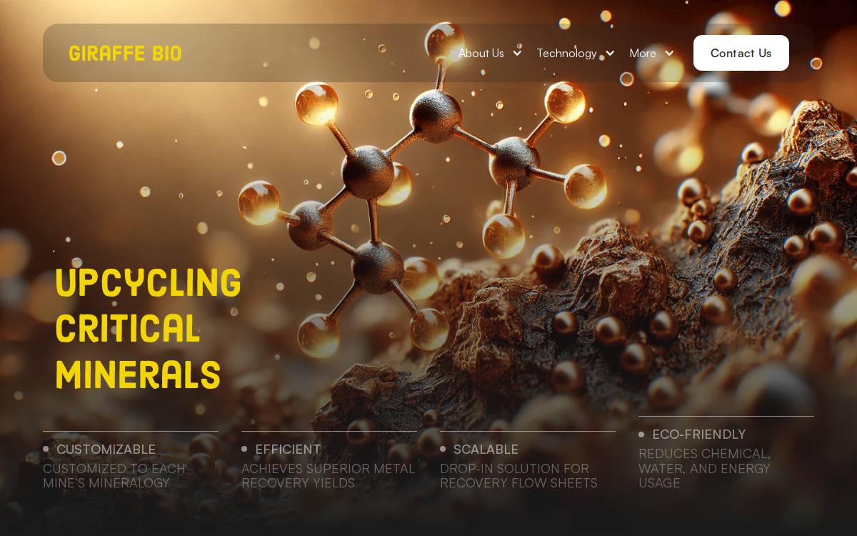 Giraffe Bio website preview