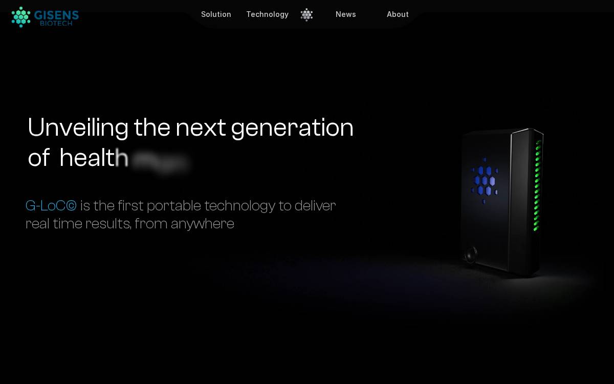 Gisens Biotech website preview