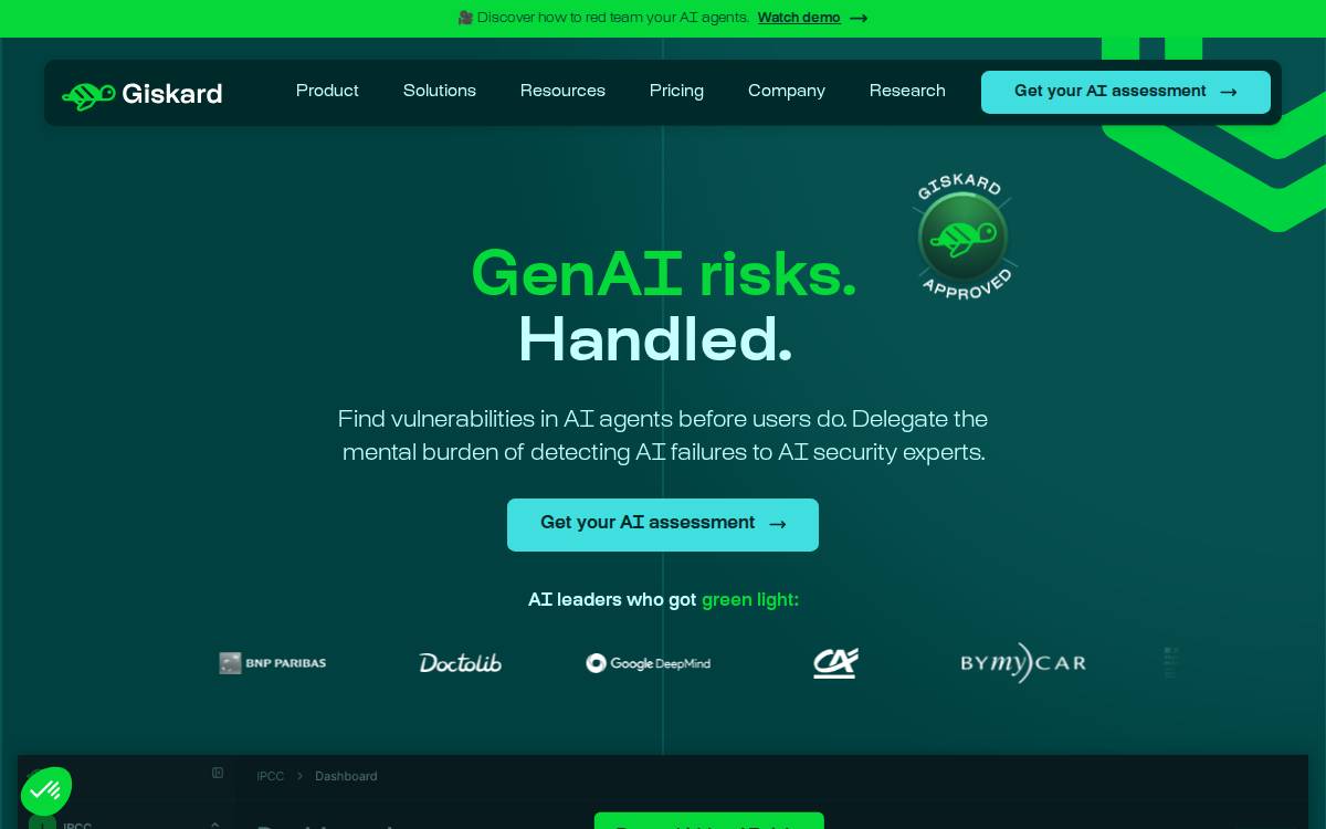 Giskard website preview