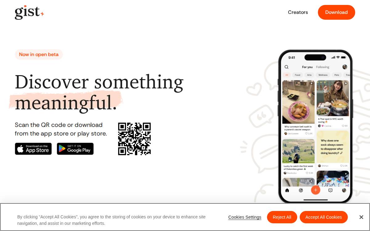 Gist website preview
