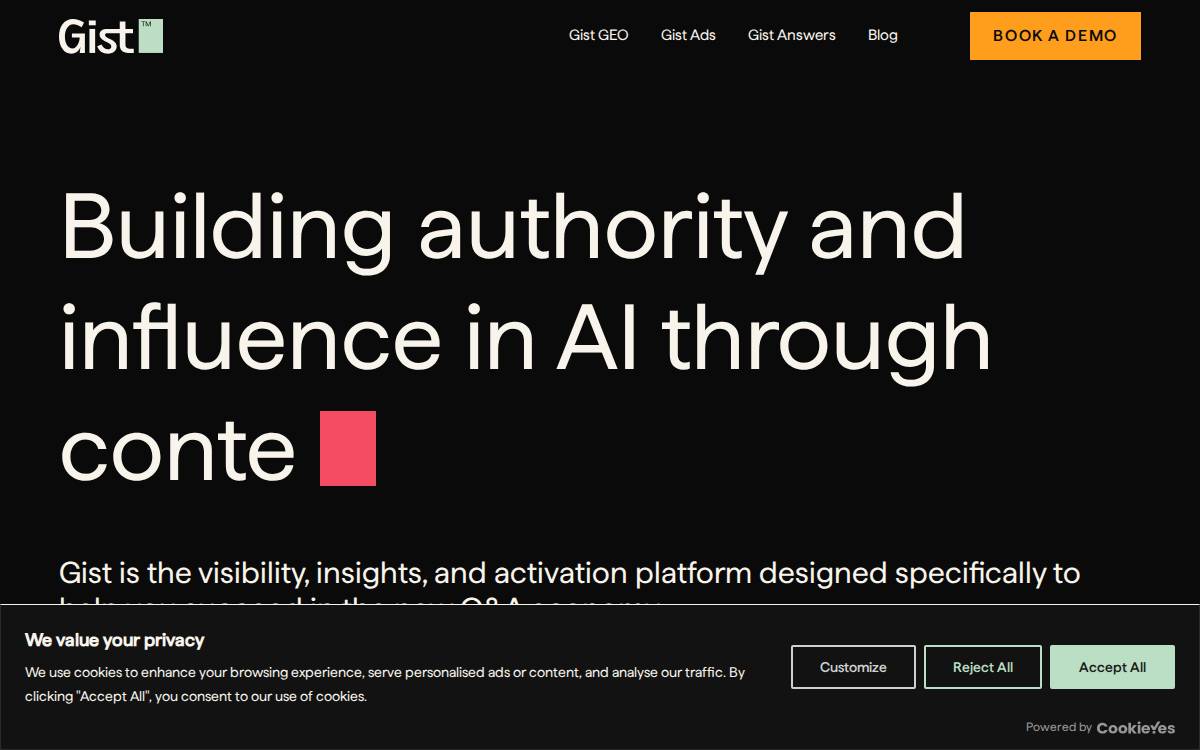Gist website preview