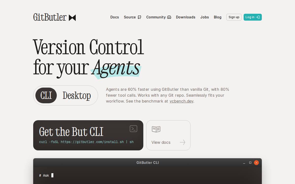 Gitbutler website preview