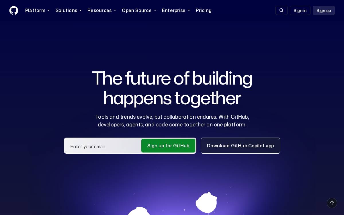 GitHub website preview