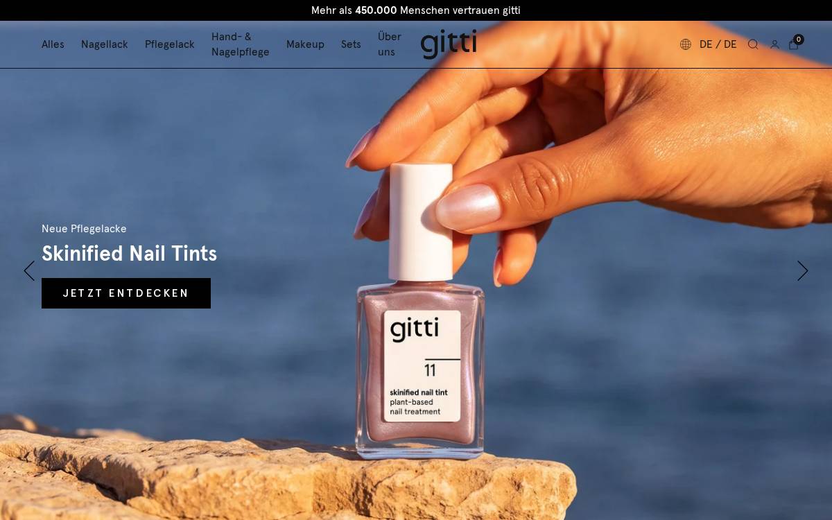 Gitti website preview