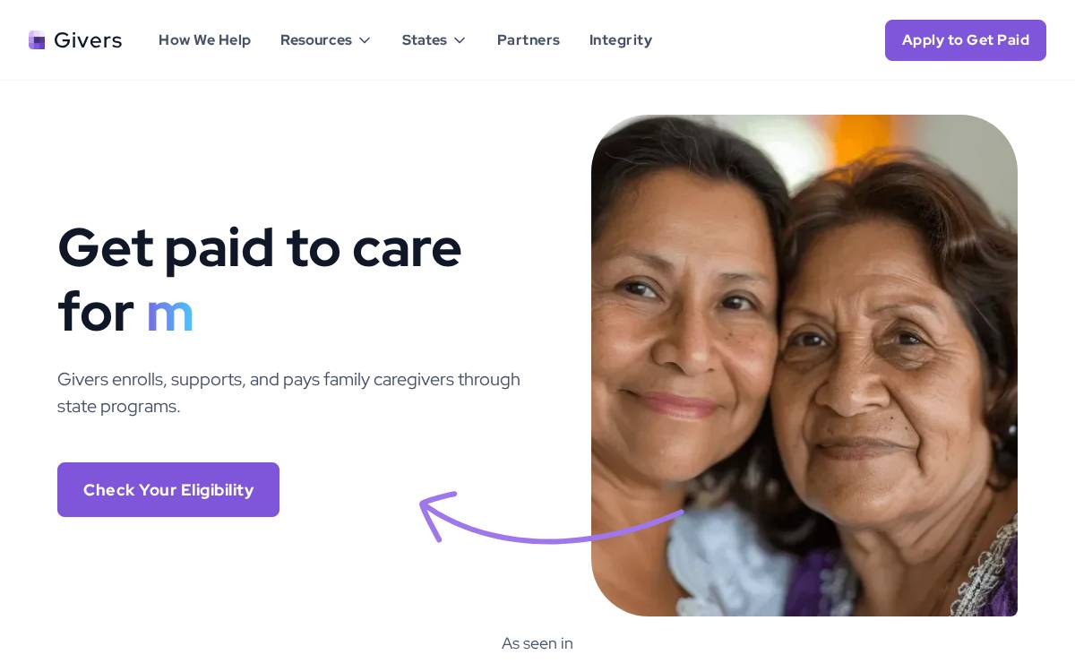 Givers website preview