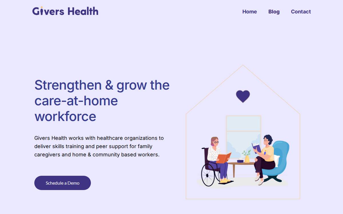 Givers Health website preview
