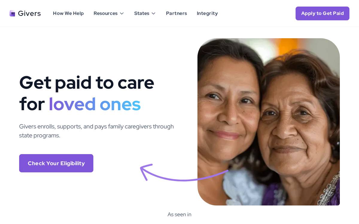 Givers website preview