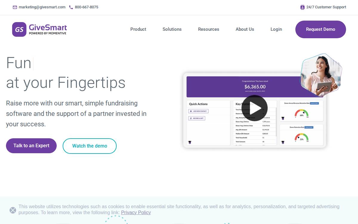 Givesmart website preview
