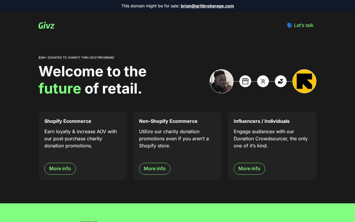 Givz website preview