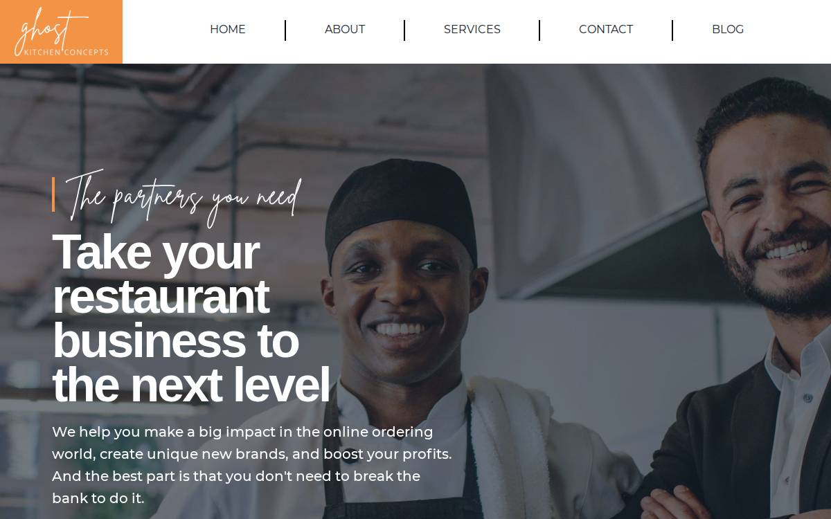 Gkcfood website preview