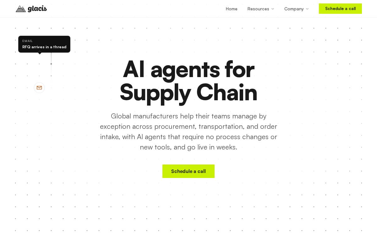 Glacis website preview