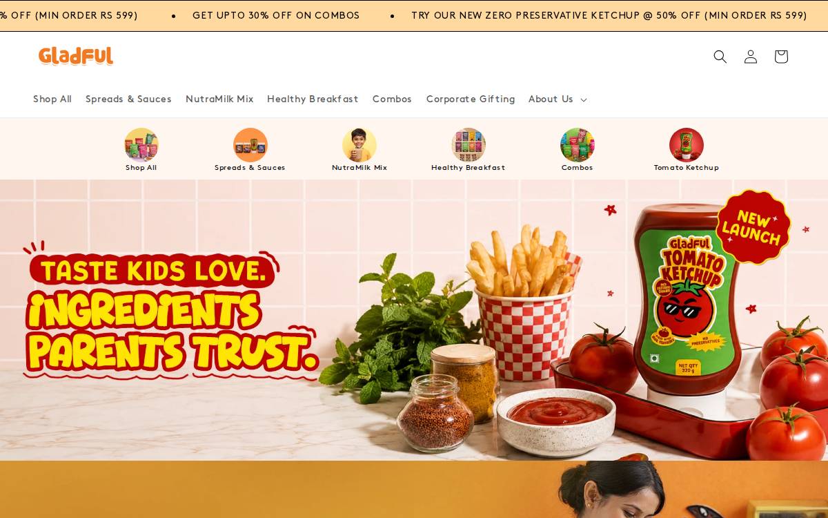 Gladful website preview