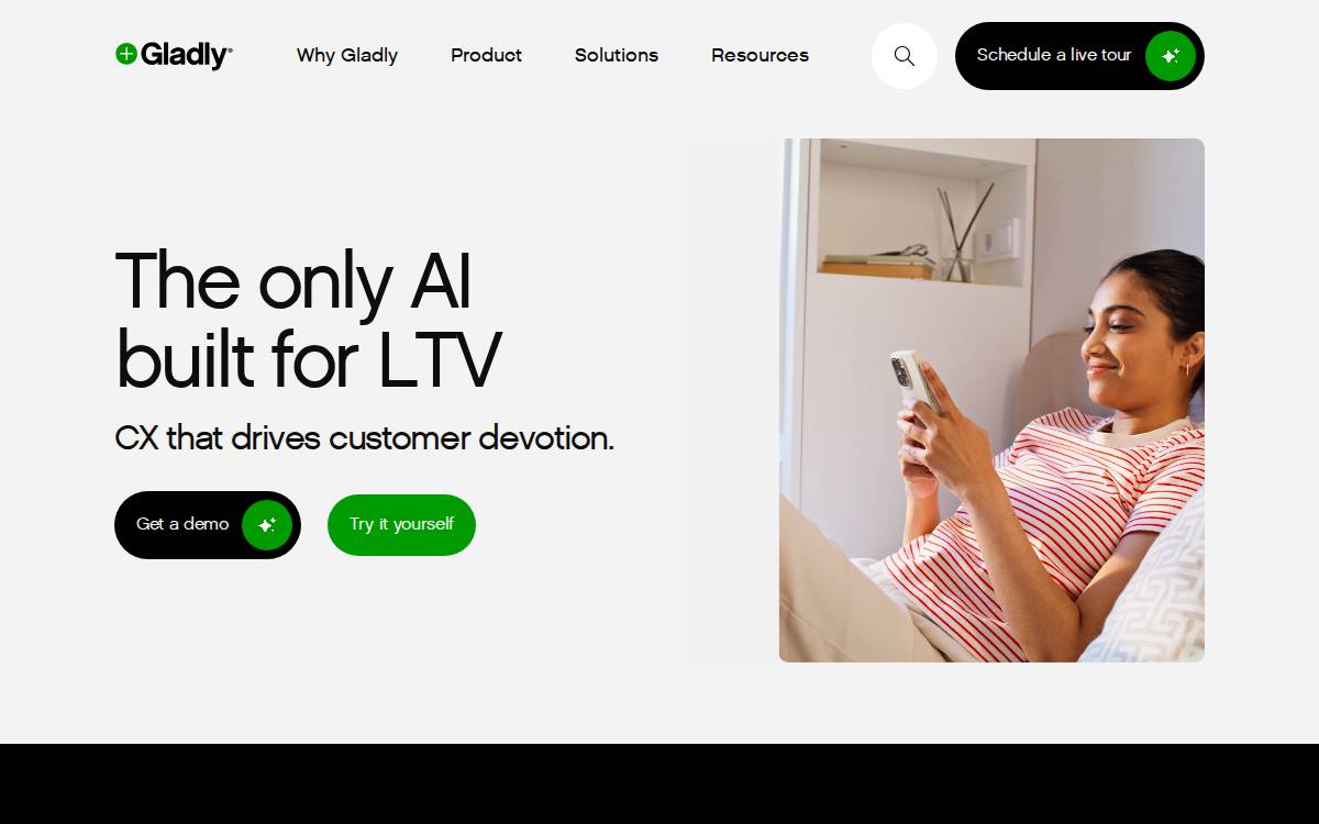 Gladly website preview