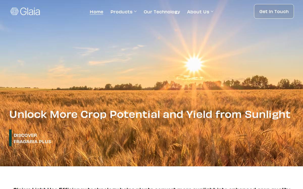 Glaia website preview