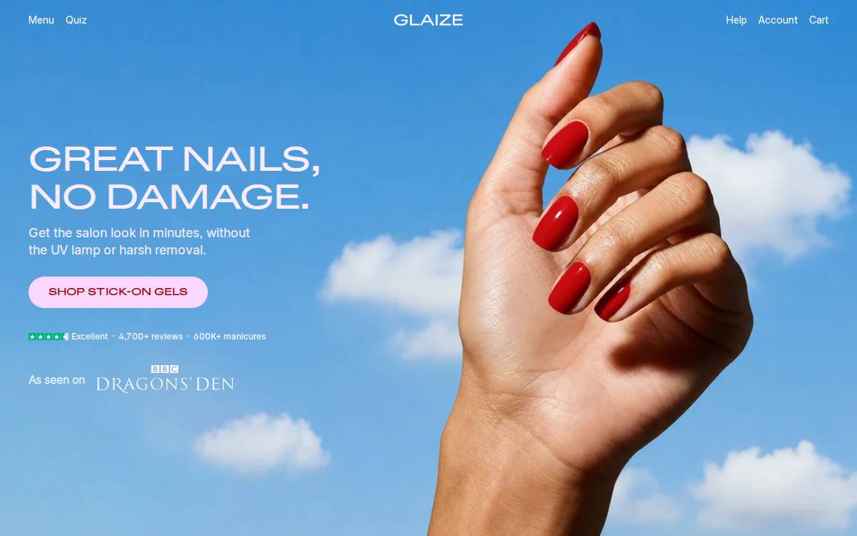 Glaize website preview
