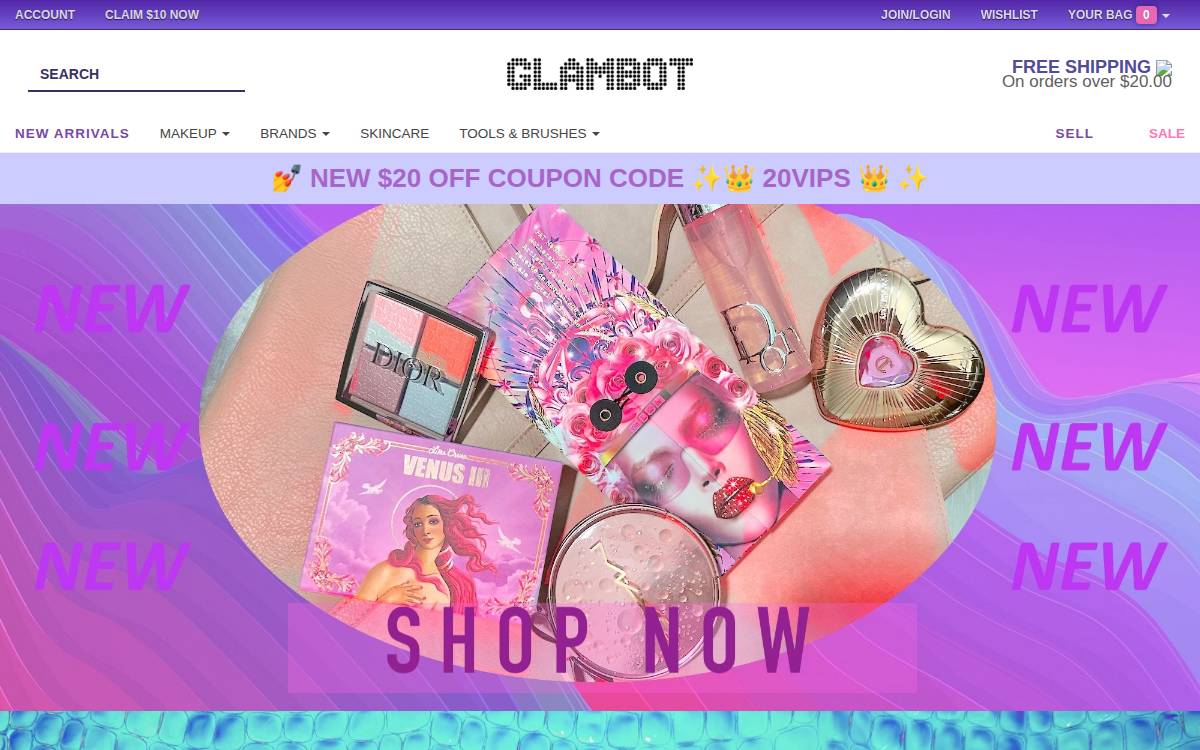 Glambot website preview