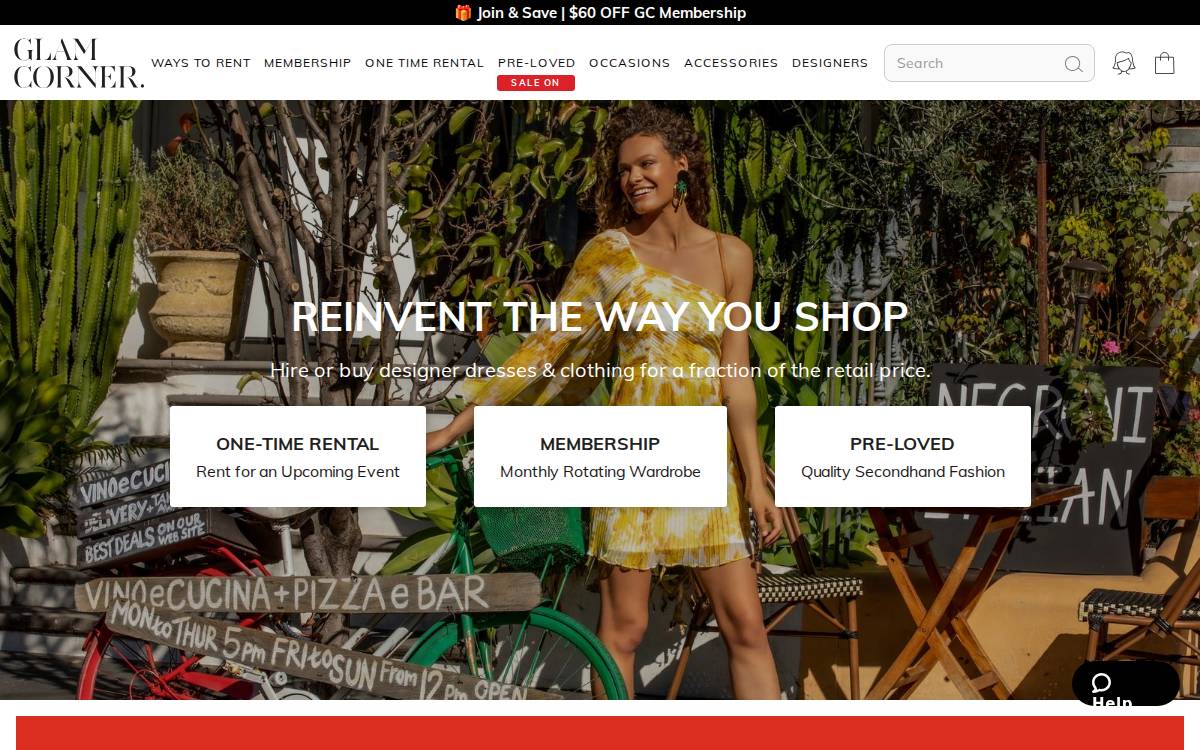 Glamcorner website preview