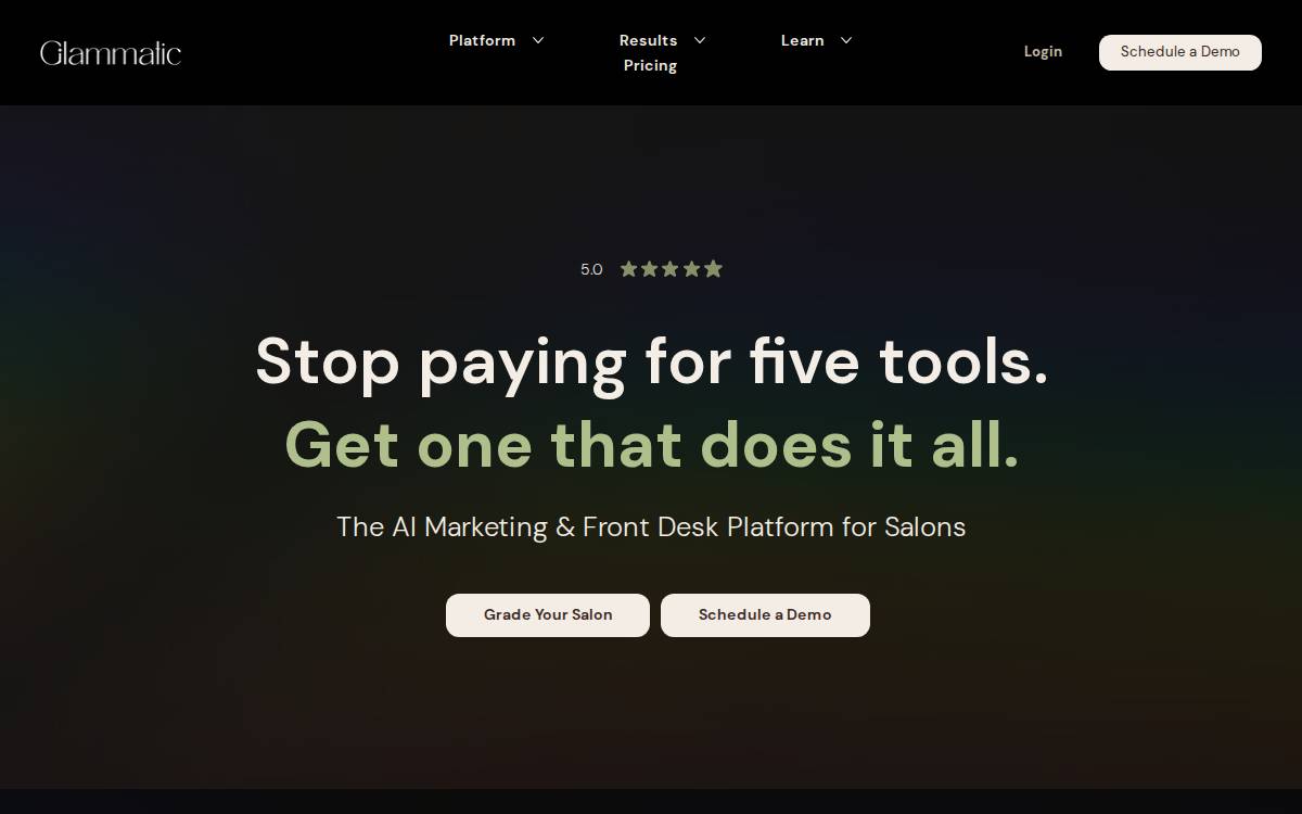 Glammatic website preview