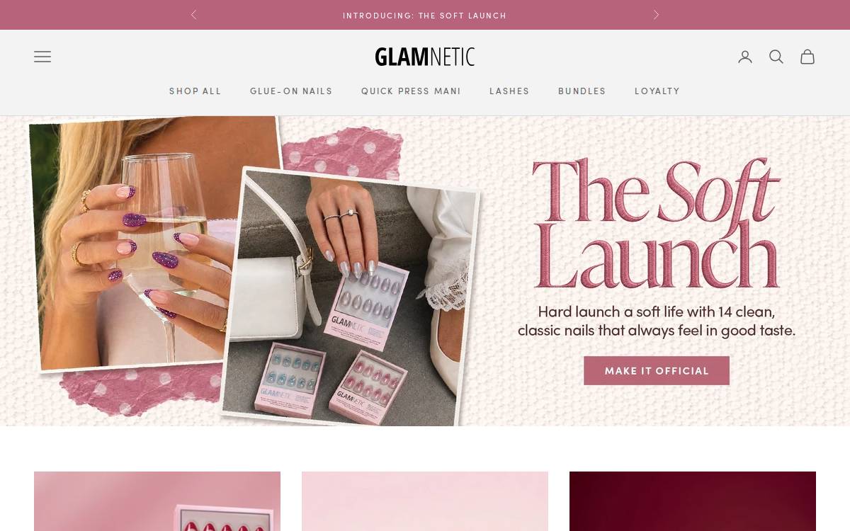 Glamnetic website preview