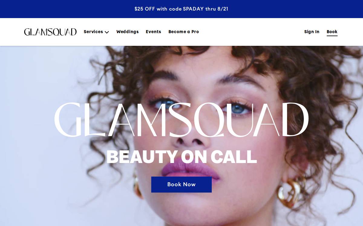 Glamsquad website preview