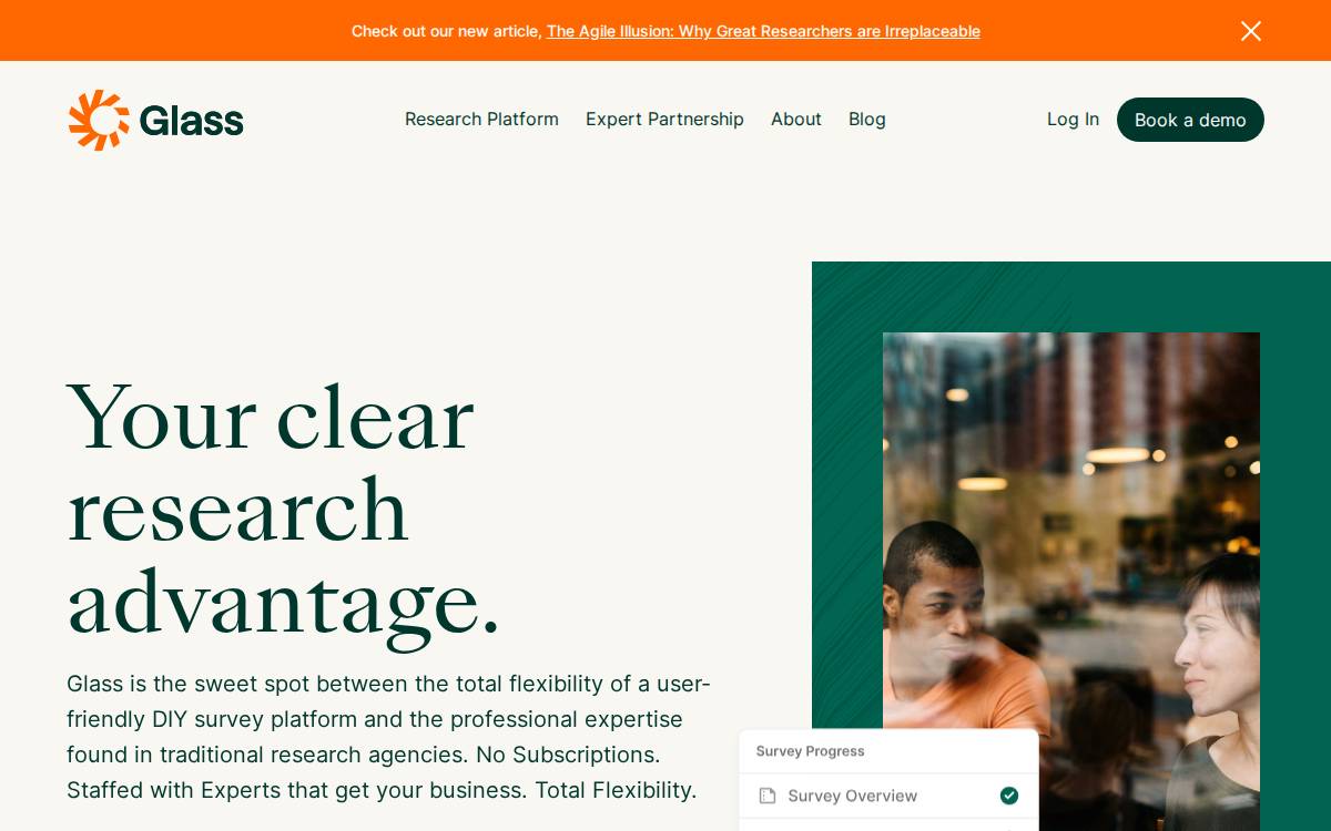 Glass website preview